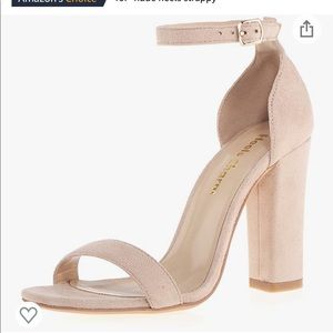 Heels Charm Nude Block Heel Sandals